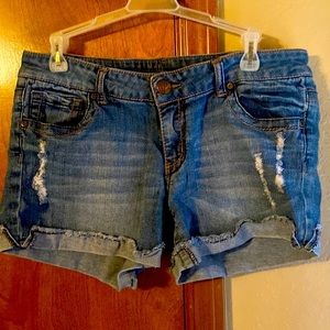 Denim cuffed shorts size 11 juniors